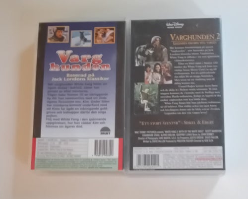 Varghunden 1 & 2 VHS / SE / Jack Londons berättelser / Disney