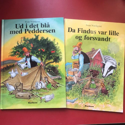 UD I DET BLÅ MED PEDDERSEN + DA FINDUS VAR LILLE OG FORSVANDT Sven Nordqvist