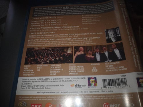 Beethoven - Symphonies Nos. 7, 8, 9 (Blu-ray) + Dokumentärer