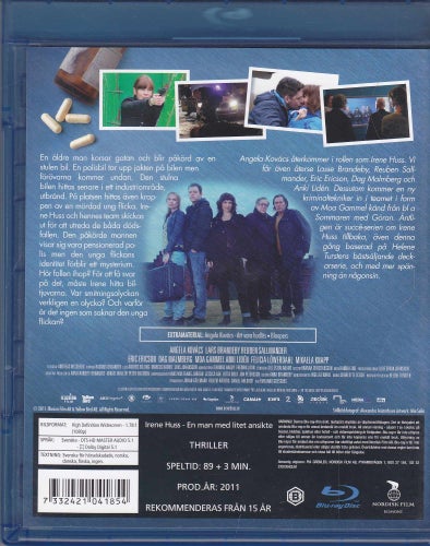 DVD / Irene Huss 9 / En Man Med Litet Ansikte / Helene Tursten / Nyskick