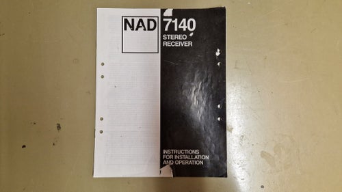 NAD 7140 Stereo Receiver Manual