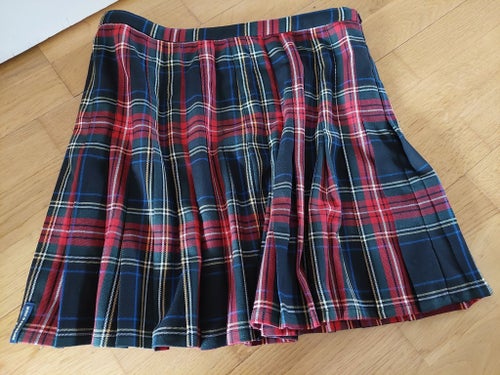 SUPERDRY veckad rutig minikjol, strl EU 38 / M - Nyskick