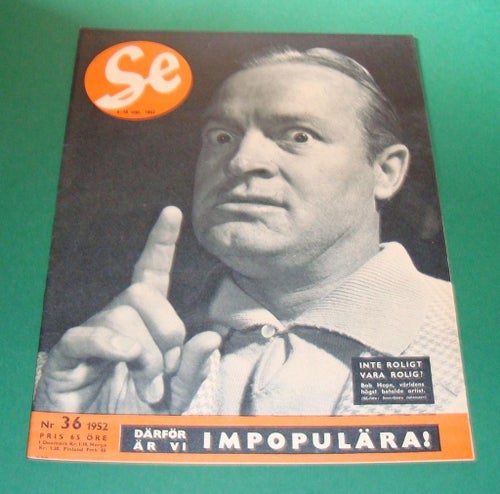 SE nr 36 1952 - Bob Hope, Sune Andersson, Ulla Jansson m.m.