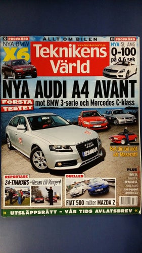 Teknikens Värld 11 2008: Mazda 2, Fiat 500, BMW X6, Honda Accord, M-B SL 63 AMG