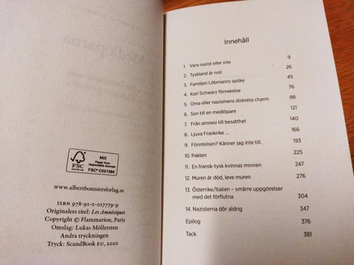 Medlöparna En berättelse om Europas glömska av Géraldine Schwarz. Very Fine+ BM