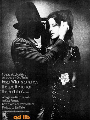 THE LOVE THEME FROM THE GODFATHER, STOR TIDNINGSANNONS 1972