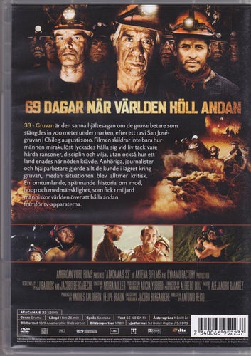 DVD / 33 Gruvan / Verklighetsbaserat / Nära Nyskick