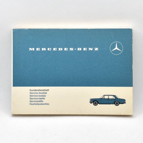 Mercedes-Benz Service Booklet Servicehäfte Mercedes Benz 1960-tal