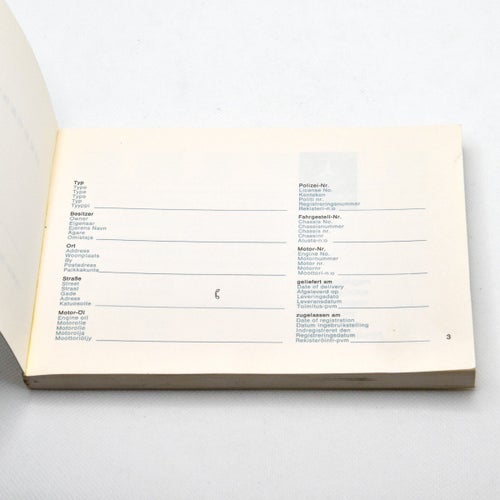 Mercedes-Benz Service Booklet Servicehäfte Mercedes Benz 1960-tal