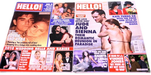 Hello Magazine-2 issues included-January 2010-NEW-Weight 698g-FREE postage