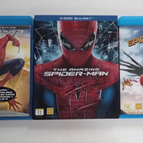 Spider-Man × 3 Blu-ray Collection / Svensk Text / Fint Skick
