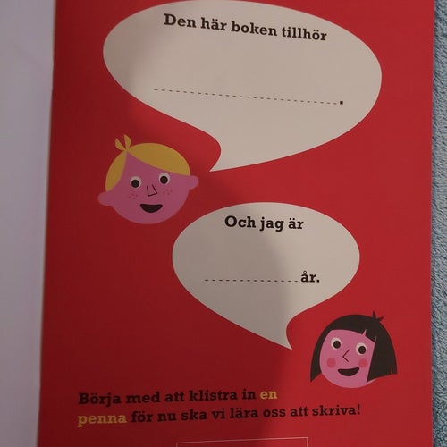 Bok Jag lär mig SKRIVA Förlag Raben&Sjögren Mått 30 cmx21 cm