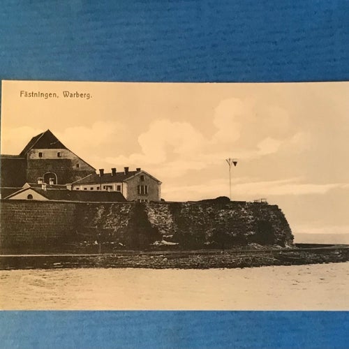 Vykort Fästningen, Varberg - äldre fotografi