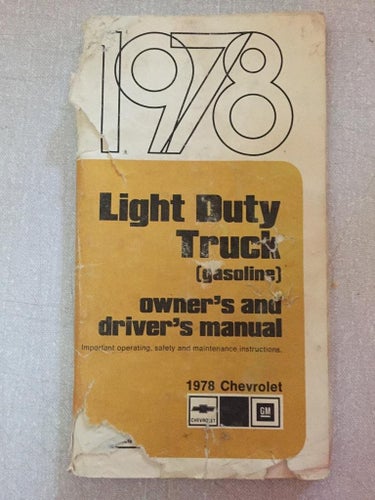 1978 Chevrolet Light Duty Truck Owner's & Driver's Manual