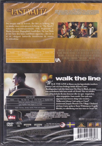 DVD 2i1 / The Last Waltz + Walk The Line / 2-disc / Ny & Inplastad