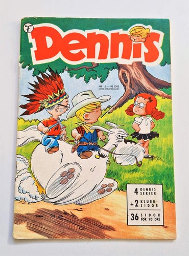 DENNIS 1962 Nr 12 Samlarex FN KORSORD REKLAM STEIFF SKANTIC HUMOR