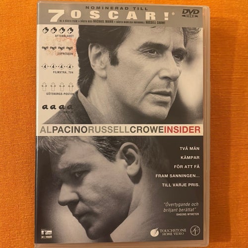 DVD - Insider - Al Pacino och Russell Crowe - svensk utgåva