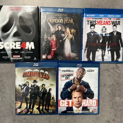 Blu-ray filmpaket 10 styck