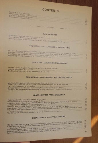 Electric Furnace Proceedings vol. 32 Pittsburgh 1974