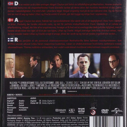 COLUMBUS CIRCLE - DVD (INPLASTAD)