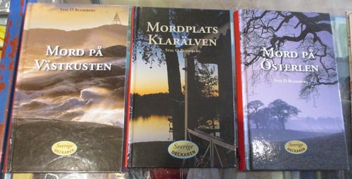 3 böcker av Stig O Blomberg, Svenska deckare