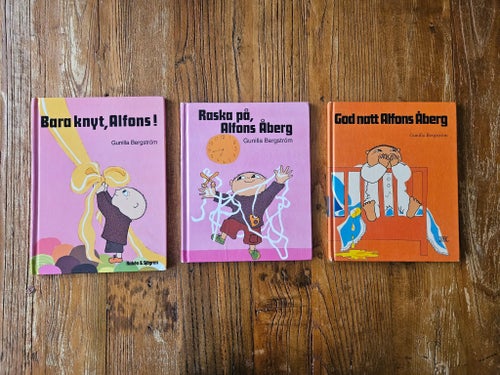 3 x Alfons Åberg av Gunilla Bergström