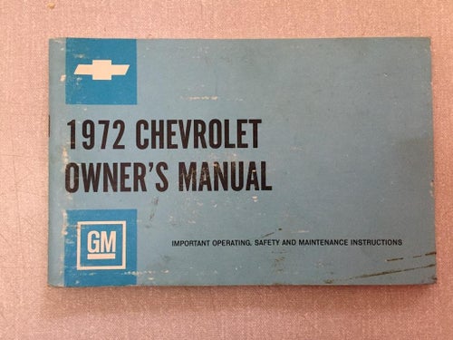 1972 Chevrolet Owner's Manual