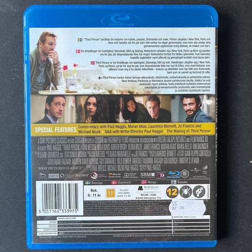 THIRD PERSON. BLU-RAY. DRAMA -14