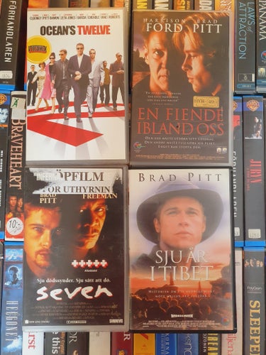 4x Brad Pitt (X-Rental Paket 6) - Seven, Sju år i tibet, Oceans Twelve
