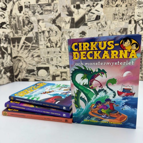Cirkusdeckarna 4st böcker, bl.a. Monstermysteriet, Kolmårdenmysteriet
