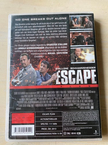 Escape Plan (DVD) med Sylvester Stallone och Arnold Schwarzenegger