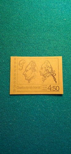 Frimärkshäfte H 260 Gustaviansk konst