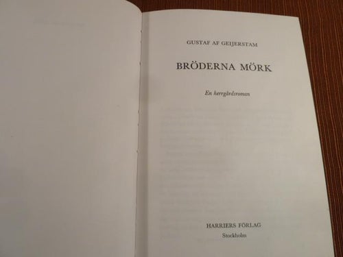 BRÖDERNA MÖRK, G. AF GEIJERSTAM,  1969,  BÖCKER