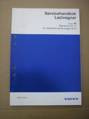 VOLVO Verkstadshandbok Lastbil Bakväxel EV72