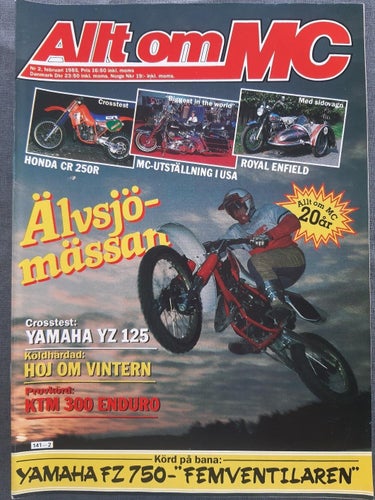 Allt om MC nr 2 1985: Yamaha YZ 125, Yamaha FZ 750, Honda CR 250 R, KTM 300