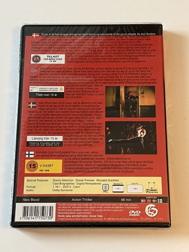 New blood (John Hurt & Nick Moran, 1999). Inplastad DVD
