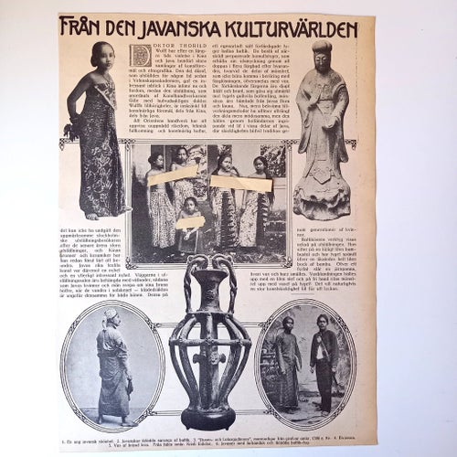 Tidningsurklipp 1915 JAVANSKA KULTURVÄRLDEN