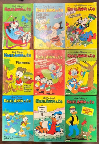 Kalle Anka & C:o, Walt Disney's, 1971-81, 9 st.