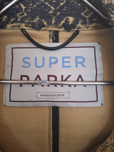 Maison Scotch beige parkas unik provkollektion ca stl s/m