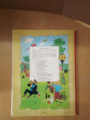 Tintin Herge Tintins Äventyr Kung Ottokars spira. 1972, Very Fine plus, 1:a uppl