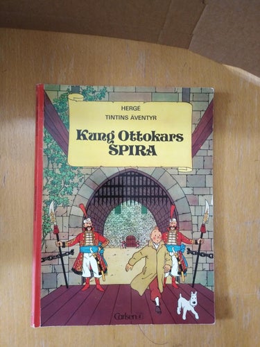 Tintin Herge Tintins Äventyr Kung Ottokars spira. 1972, Very Fine plus, 1:a uppl