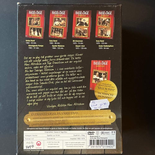 HASSE & TAGE - SAMLADE REVYER. 6-DISC DVD BOX. SVENSK REVY 1962-79