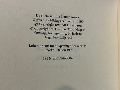 De språksamma krumelurerna En skrift om skrift av Alf Henrikson