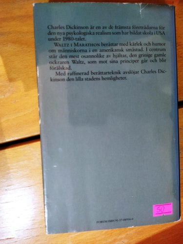 Waltz in Marathon av Charles Dickinson. Bok, inbunden. Very Fine plus