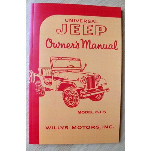 Instruktionsbok Willys Universal Jeep modell CJ-5