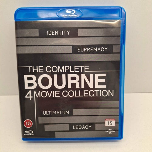 The Complete Bourne x4 - Blu-ray box, Svensk text, Fint skick