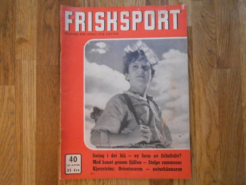 Frisksport nr 40 1945 Stockholms Velocipedaffär Eskilstuna  Nisse Rohlsson