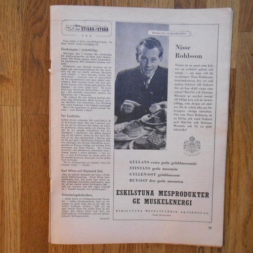 Frisksport nr 40 1945 Stockholms Velocipedaffär Eskilstuna  Nisse Rohlsson
