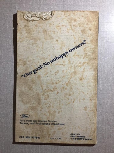 1976 Lincoln Continental Mark IV Owner's Manual