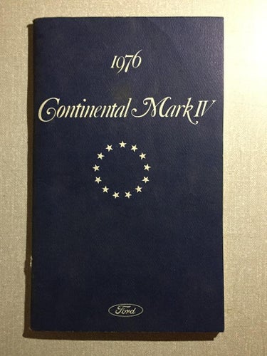 1976 Lincoln Continental Mark IV Owner's Manual